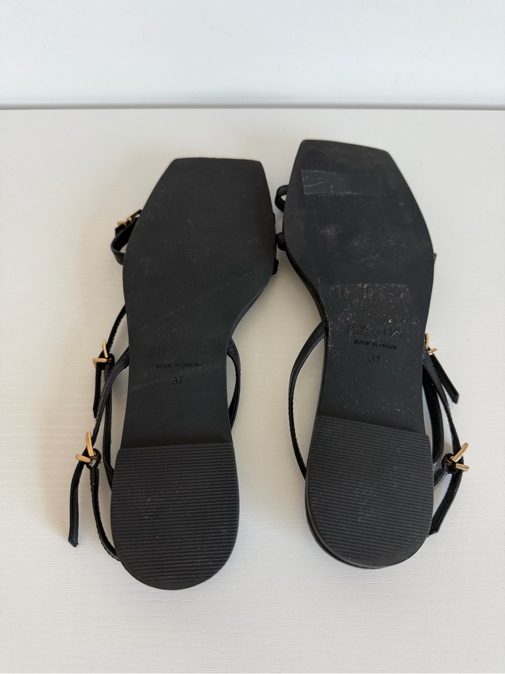 Simkhai 37 Carey Black Leather Slingback Sandals Strappy - Picture 8 of 8